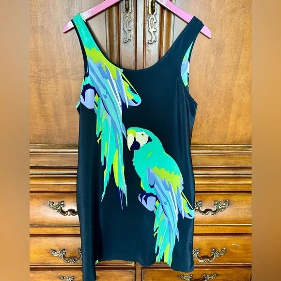 Amanda Uprichard Silk Parrot Tank Dress Gorgeous colors!  NWT - Picture 4 of 6